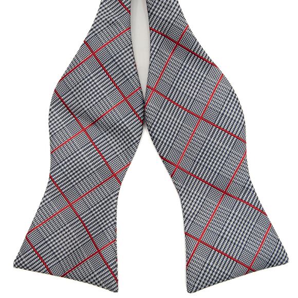 Izod Adjustable Self Tie Black Herringbone Bowtie - Picture 1 of 5